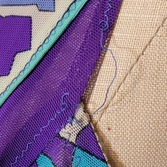 Emilio Pucci for Fromfit Rogers purple, blue, aqua, white. Some damage. Medium. - Picture 2 of 11